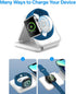 Wireless Charging Station 3 in 1 Foldable Magnetic 15W Travel Multiple Devices Fast Charger for iPhone 15/14/13/12 Series, AirPods 3/2/Pro/Pro2, i...