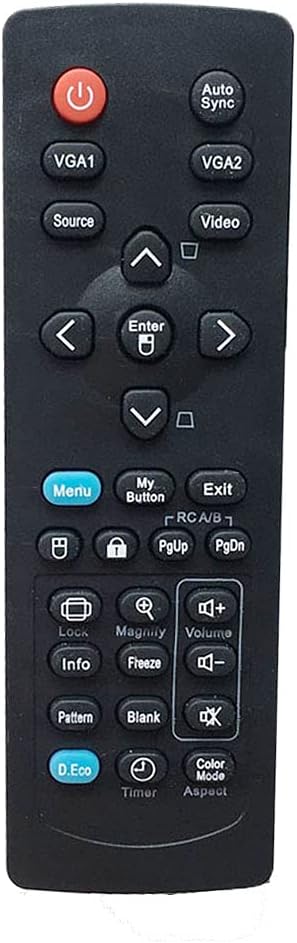 Projector Remote Control for ViewSonic PJD5126, PJD5132, PJD5134, PJD5226W, PJD5232L, PJD5234L, PJD5533W, PJD6223, PJD6235, PJD6245, PJD6353, PJD6...