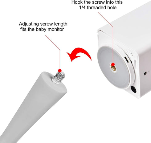 for Nanit Pro Smart Baby Monitor & Flex Stand Monitor Mount, Also for VTech VM901, VH919HD, Momcozy BM01, Motorola VM36XL & VM50G, White...