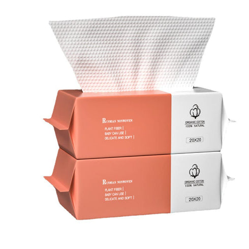 Cotton Facial Dry Wipes 100 Count, Deeply Cleansing Disposable Face Towel Cotton Tissue, Multi-Purpose for Skin Care, Facial Tissue for Cleansing,...