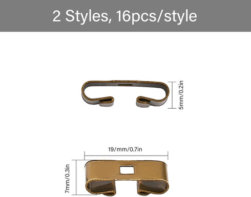 CHGCRAFT 32Pcs 2Styles Rectangle Bolo Tie Slides Clasp Accessories Blank Bolo Tie Slides for DIY Bolo Tie Making, Antique Bronze and Platinum...