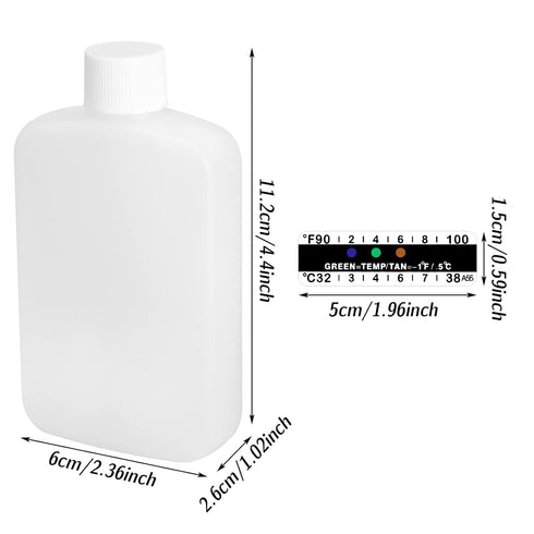 23 Pieces Urine Test Complete Kit Include 3 Pcs Synthetic Urine Bottles with 20 Pcs Temperature Test Papers, Portable Travel Bottle Adhesive Urine...