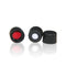 HPLC LC 8-425 Screw Thread Vial Caps, 8 mm, PTFE/Silicone Septa, Black, Polypropylene, 100 pcs/pk...