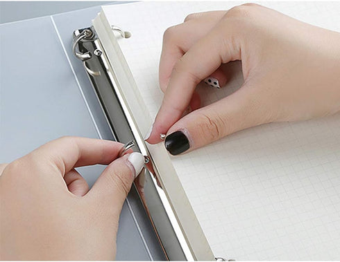 Clear A4 Loose Leaf Binder Cover Protector Blank 4-Holes Round Ring File Folder Binder Organizer Hardcover Binder Planner for Notebook Diary Journ...
