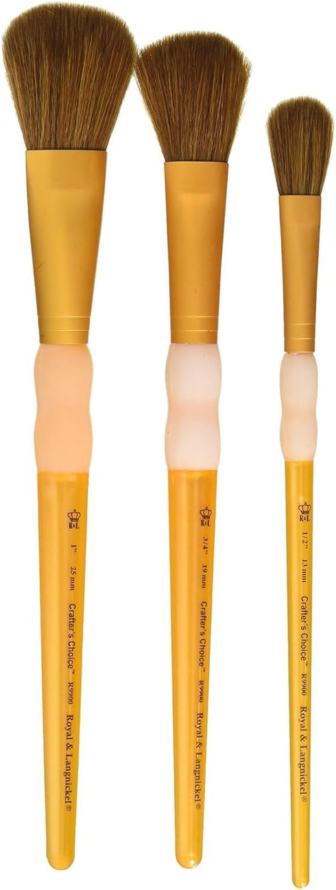 Brush Set Camel 3/Pkg-Mop...