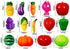 Cutting Fruits Vegetables Set, 24 Pack Play Kitchen Plastic Cutting Food for Kids Pretend Play Kitchen Toys Educational Food Toys for Children Gir...