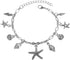 Boho Starfish Anklet Seashell Ankle Bracelet Silver Foot Jewelry for Women...