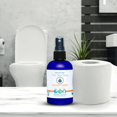 PRISTINE Toilet Paper Spray: As Seen on Shark Tank, the More Natural Alternative to Flushable Wet Wipes & Personal Cleansing Wipes, Spray Toilet P...