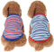 Dog Tank Top T Shirts, 2Pcs Blue Stripe Shirt for Small Dogs Cats Pets Clothes...