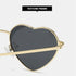 Polarized Heart Sunglasses for Women Fashion Metal Frame Cute Heart Shaped Sunglasses Vintage Fun Eyewear for Ladies...