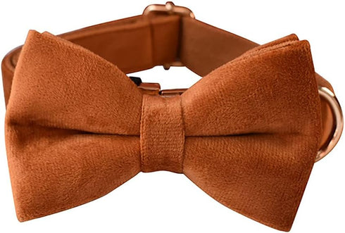 Bowtie Dog Collar, Velvet Dog Collars with Detachable Bowtie Metal Buckle, Soft Comfortable Adjustable Bow Tie Collars for Small Medium Large Dogs...