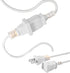 2-Prong Power Extension Cord White 16ft, BolAAzuL Long US Male to Female Single Plug Extension Power Cable 16AWG 13A/125V SPT2 Insulated, 2 Outlet...