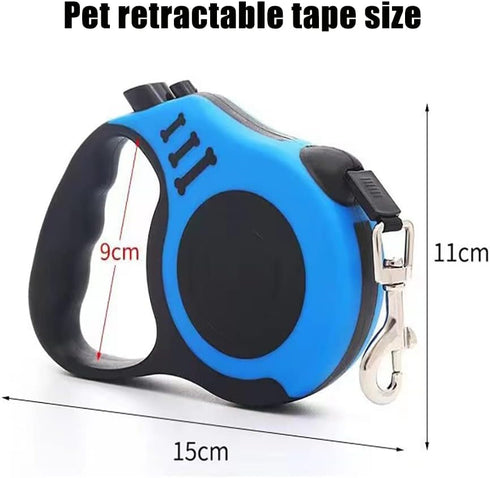 Chyix Pet Walking Leash with Anti-Slip Handle, Tangle-Free, Quick Lock, Pause and Unlock Buttons - Easy Roll-On with Your Thumb only, Suitable for...