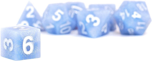FanRoll by Metallic Dice Games 16mm Sharp Edge Silicone Rubber Poly DND Dice Set: Glacial Debris, Role Playing Game Dice for Dungeons and Dragons...