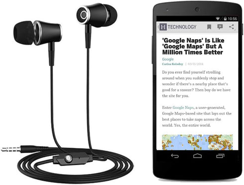 Earphone for Kindle eReaders,for Fire HD 8 HD 10,Smart Android Earbuds, Oasis eReaders Earbuds Microphone Phones Call in-Ear HD Bass Driven Audio ...