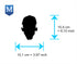 UMR-Design AS-062 ami skull Airbrush Stencil Template Step by Step Size M...