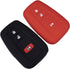 Lcyam Key Fob Cover Case for 2019-2022 Toyota Corolla Hatchback RAV4 XLE Prius 3 Button Smart Key , Black Red...