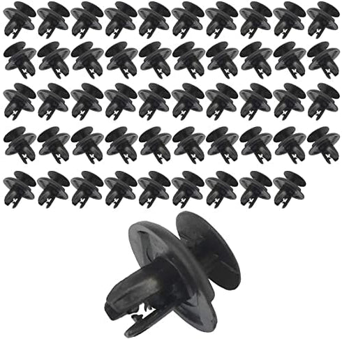 81514-663A 50x Front Fender Bumper Push Type Retainer Clips - Compatible with Honda, GM, Ford, Mitsubishi - Replaces OEM #: 91512-SX0-003, MU00031...