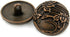 Bezelry 12 Pieces Begonia Flowers Metal Shank Buttons. 20mm (3/4 inch) (Antique Copper)...