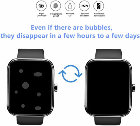 Screen Protector Compatible for TOZO S3 Smart Watch, HD Full Coverage TPU Protective Film Compatible for TOZO S3 1.83-inch Smartwatch (6PCS)...