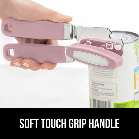 The Original Gorilla Grip Heavy Duty Stainless Steel Smooth Edge Manual Hand Held Can Opener With Soft Touch Handle, Rust Proof Oversized Handheld...