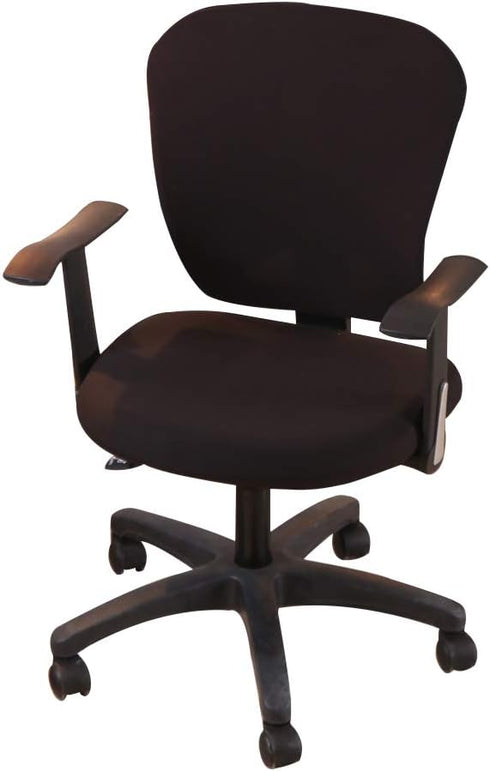 Computer Office Chair Cover - Split Protective & Stretchable Cloth Polyester Universal Desk Task Chair Chair Covers Stretch Rotating Chair Slipcov...