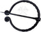 Twisted Ring Shape Brooch Hand forged medieval artifacts from nordiac past iron pin for cloak...