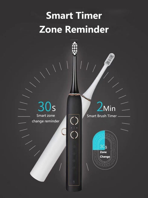 Sonic Electric Toothbrush with 4 Brush Heads,IPX7 Waterproof 4 Modes Electric Power Toothbrush for Adults,3 Intensity Levels,Sonicare Toothbrush w...
