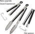 TENTA TENTA KITCHEN 9" Stainless Steel Kitchen Tongs, Locking Metal Food Tongs Non-Slip Grip (Set of 3)...
