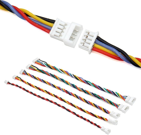 1.25mm Male and Female Connectors Socket and plug with Pre-crimped Cables Compatible with JST Molex PicoBlade 1.25 for Pixhawk Silicone 13cm Wire ...