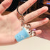 POYAMUSE Colorful Donut Boba Tea Charm Keychain - Cute Accessory Keyring for Boba Tea Lovers...