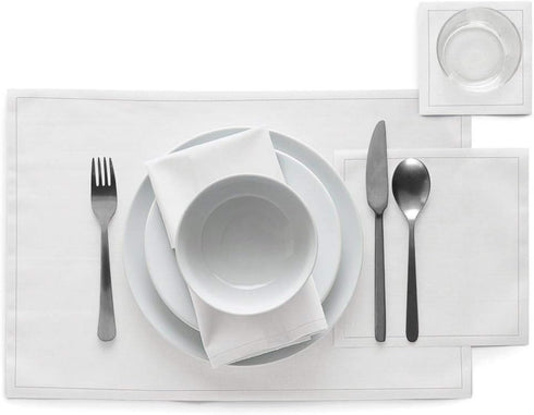 MY DRAP Washable and Reuseable Cloth Placemat - 17.7 x 12.6 in (12 Per Roll, Cotton Cream)...