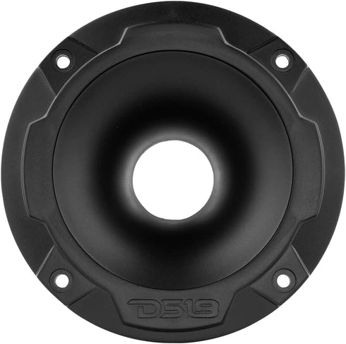 DS18 PRO-HT1 Twist on Slim Profile Exit Horn ABS/PC Plastic Waveguide for Drivers with 1" Throat, 1.77" Depth, 4.5" Diameter - Short Exit Horn Wav...