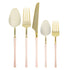Blue Sky Infinity Flatware Gold & Pink Teaspoons - 20 Count | Luxurious Disposable Plastic Cutlery for Parties and Events...