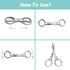 6 Pcs Folding Scissors, PIVHWIR Portable Telescopic Scissors Safety Travel Trip Scissors for Home Camping Office...