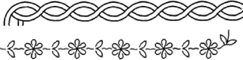 Quilting Creations Stencils for Machine and Hand Quilting - 2 Quilting Stencils for Border Patterns | Border Plastic Quilt Stencil Set with Guide...