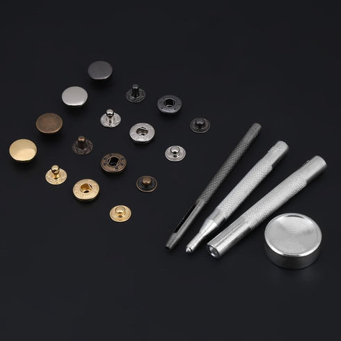 40 Sets Snap Button, Metal Popper Button Press Studs Fastener 6 Color Clothing Snaps Kit for Leather Craft Tool with Storage Box(633#12MM)...