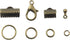 1 Box 8 Styles Jewelry Making Kit Open Jump Rings, Lobster Claw Clasps, Ribbon Clamp End, Drop Ends Pieces for Jewelry Making Bracelet Necklace Ar...