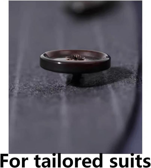 22 Pieces Real Horn Buttons Set for Blazer and Suit, 20mm 15mm Mixed Genuine Buttons for Men Women's Jacket Coat Uniforms (Black)...