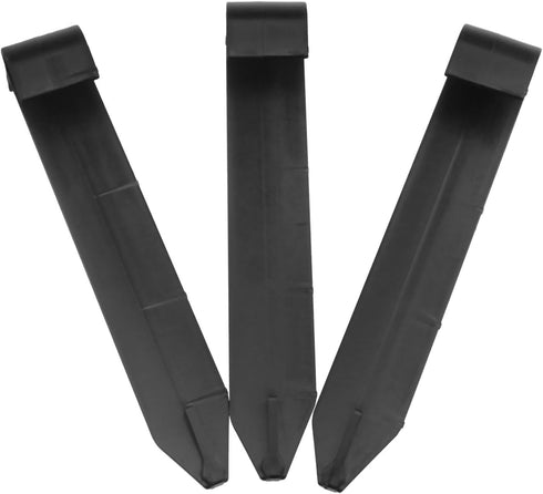Garden soak hose holds anchor piles Drip irrigation emitter pile Outdoor drip hose support rod fittings black Ideal for robotic mowers -12pcs...
