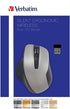 Verbatim Silent Ergonomic Wireless Blue LED Mouse - Graphite...