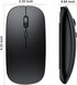 Wireless Bluetooth Mouse for iPad/MacBook Pro/Air/Laptop/pc Rechargeable Silent Mouse Portable Slim for Surface Pro/Lenovo/Samsung Tablet (Black)...