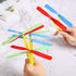 Kisangel Dragonfly Action Figure 40Pcs Plastic Dragonfly Toy Dragonfly Hand Rub Plastic Propeller Bamboo Dragonfly Copter for Outdoor Indoor (Rand...