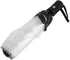 Tri-fold Clear Rain Umbrella with Frosted Handle Transparent Umbrella, for Portable to Carry for Travel(Black)...