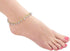 Handmade Silver-Tone Tiny Bells Beige Cord Station Anklet Bracelet 10 Inches (AkSP09)...