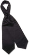 Vesuvio Napoli ASCOT Solid BLACK Color Cravat Men's Neck Tie...