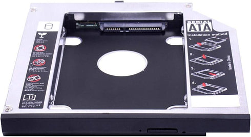 2nd HDD SSD Hard Drive Caddy Tray Replacement for Lenovo Thinkpad T420 T430 T510 T520 T530 W510 W520 W530, Internal Laptop CD DVD ROM Optical Modu...