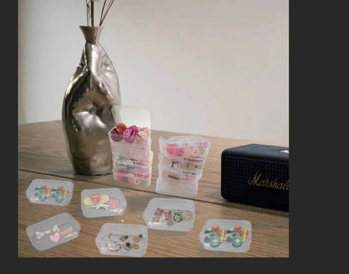 Bead Organizer Box, Small Clear Plastic Beads Storage Containers Box, Bead Organizers with Lid, Mini Storage Box Use for Diamond Art?DIY Crafts?Pi...
