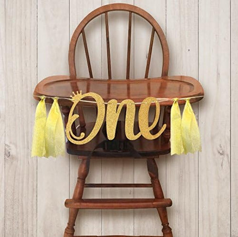 1st Birthday 12 months Photo Banner, Cake Topper, Highchair One Garland. Newborn to 1 Year old Monthly Milestone Picture, Baby Boy & Girl First Go...