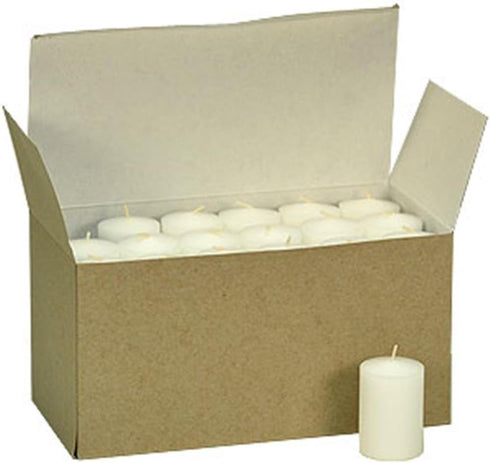 36 Pack White Unscented Votive Candles Bulk 15hr...